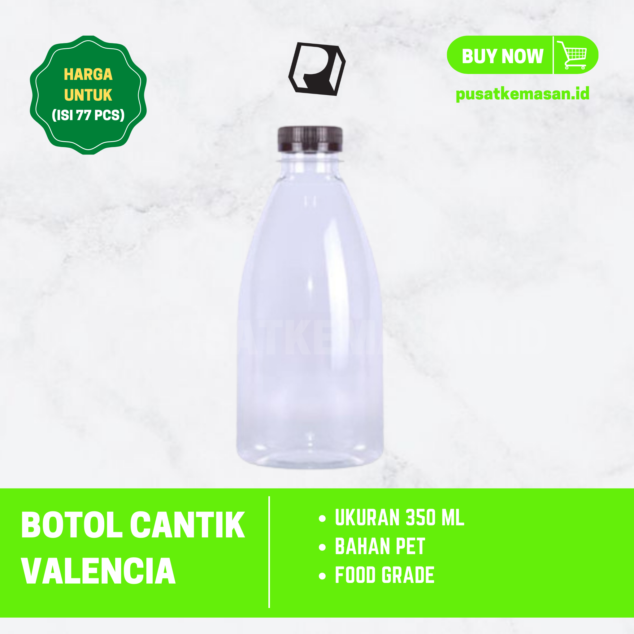 Botol Plastik Valencia 350ml Bvb 000350 Pusatkemasanid 