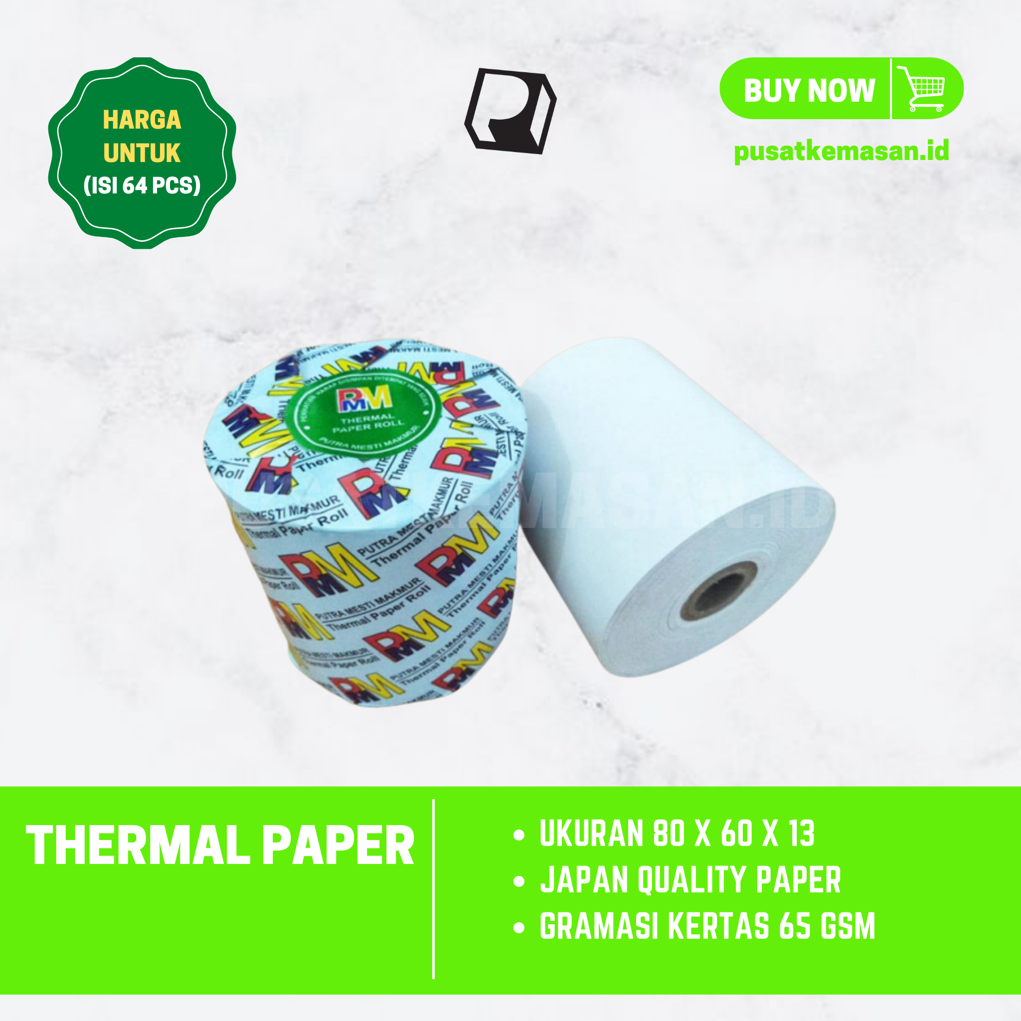Thermal Paper Uk 80 x 60 x 13 Core pusatkemasan.id